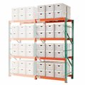 Global Industrial Record Storage Rack Add-On Letter Legal 48W x 36D x 96H 258207N